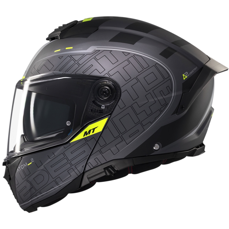 Motociklistička kaciga na preklop MT Atom 2 SV Destiny mat crno-siva