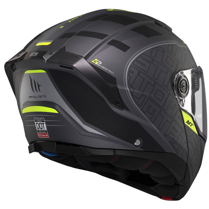 Motociklistička kaciga na preklop MT Atom 2 SV Destiny mat crno-siva