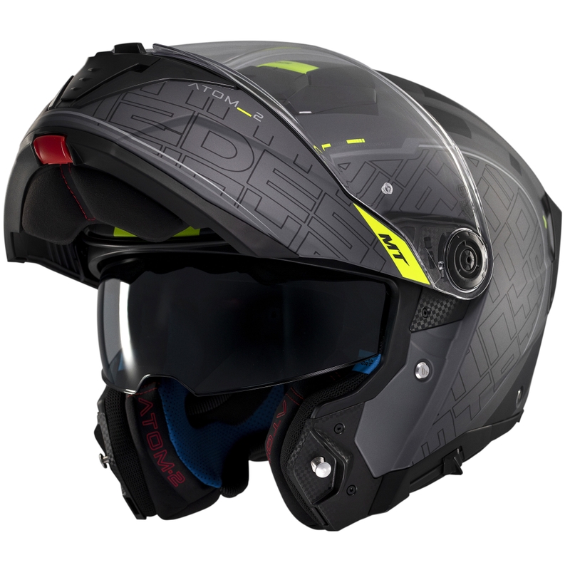 Motociklistička kaciga na preklop MT Atom 2 SV Destiny mat crno-siva