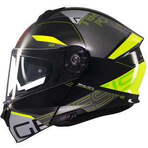 Motociklistička kaciga na preklop MT Genesis SV Atempo crno-siva-fluo žuta