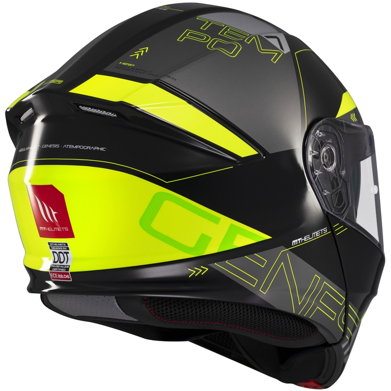 Motociklistička kaciga na preklop MT Genesis SV Atempo crno-siva-fluo žuta