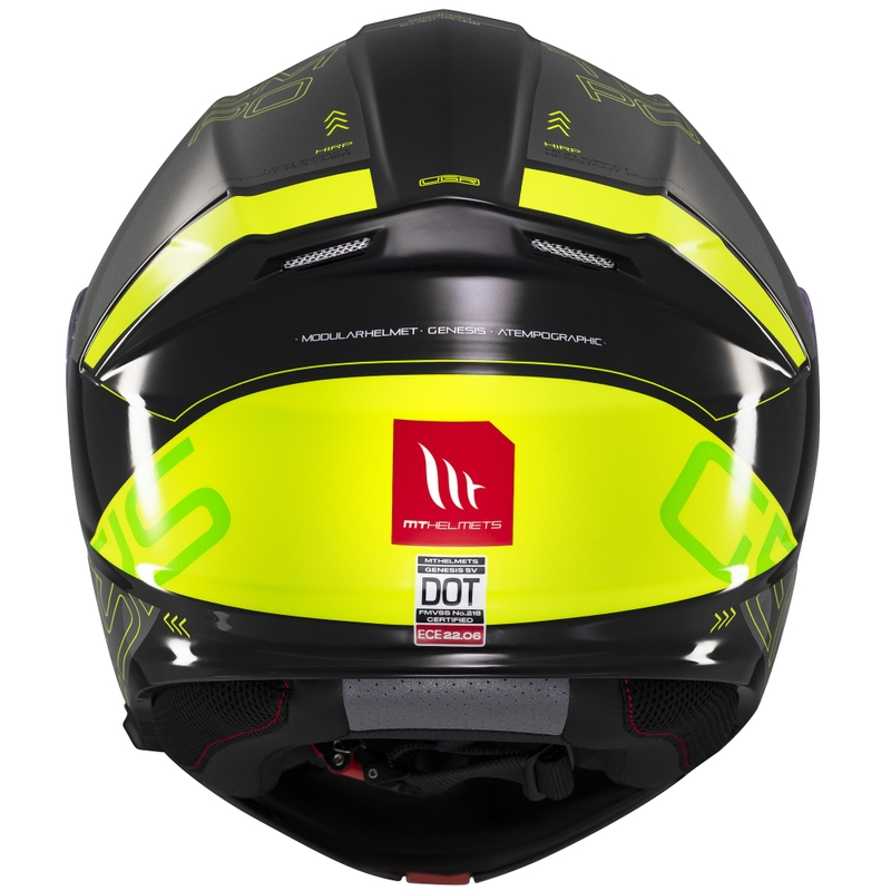 Motociklistička kaciga na preklop MT Genesis SV Atempo crno-siva-fluo žuta