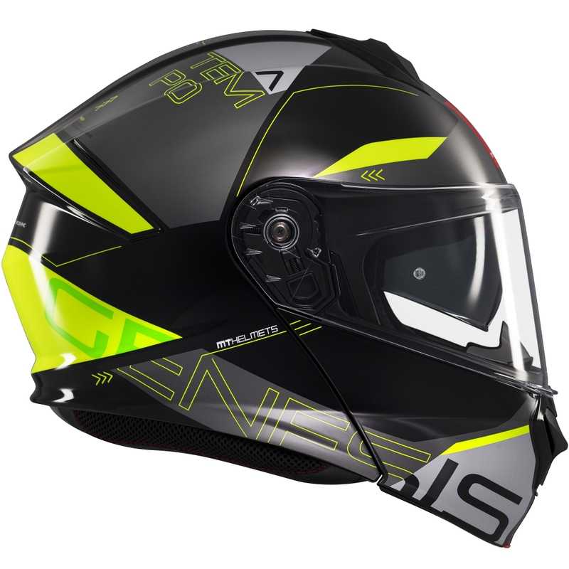 Motociklistička kaciga na preklop MT Genesis SV Atempo crno-siva-fluo žuta