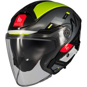 Otvorena motociklistička kaciga MT Cosmo SV Silence crno-fluo žuta
