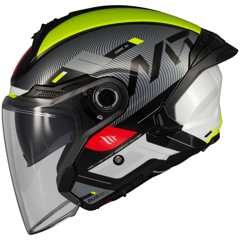 Otvorena motociklistička kaciga MT Cosmo SV Silence crno-fluo žuta