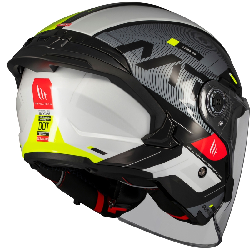 Otvorena motociklistička kaciga MT Cosmo SV Silence crno-fluo žuta