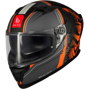 Integralna motociklistička kaciga MT Braker SV Charm mat crno-narančasta