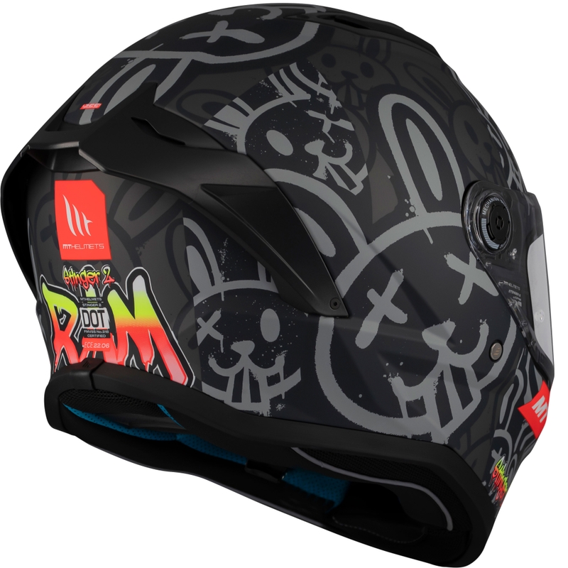 Integralna motociklistička kaciga MT Stinger 2 RAM F1 crno-siva