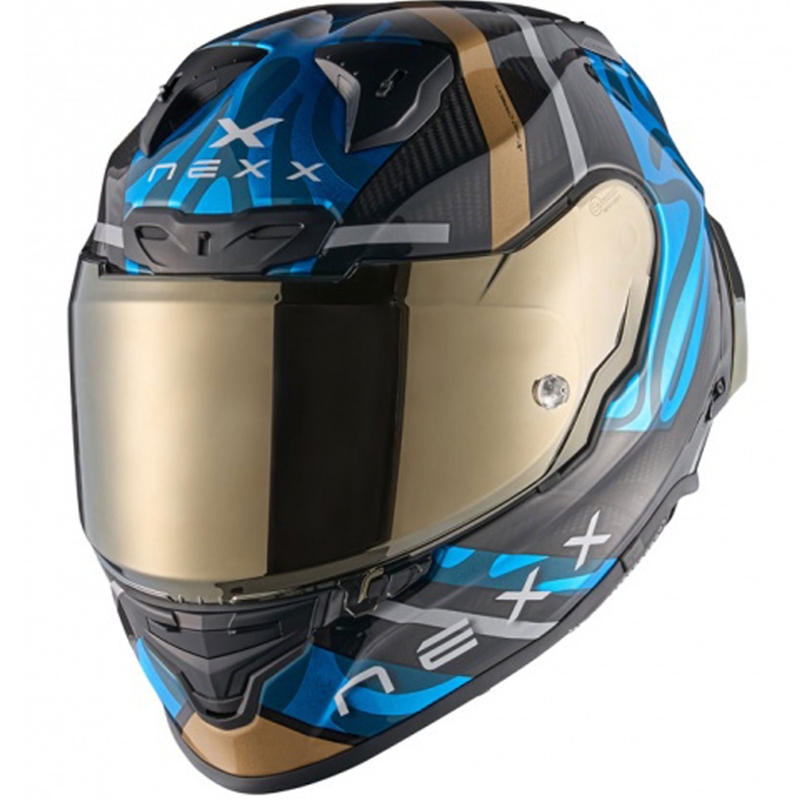 Nexx X.R3R Swirl tirkizna motociklistička kaciga koja pokriva cijelo lice