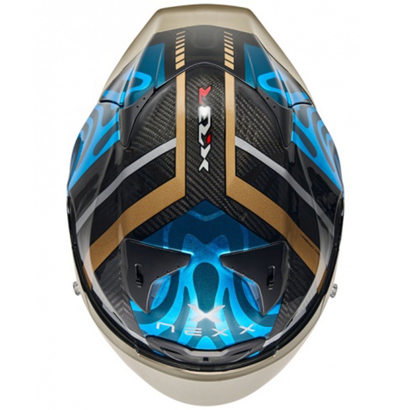 Nexx X.R3R Swirl tirkizna motociklistička kaciga koja pokriva cijelo lice