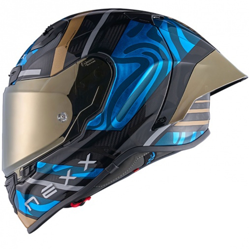 Nexx X.R3R Swirl tirkizna motociklistička kaciga koja pokriva cijelo lice