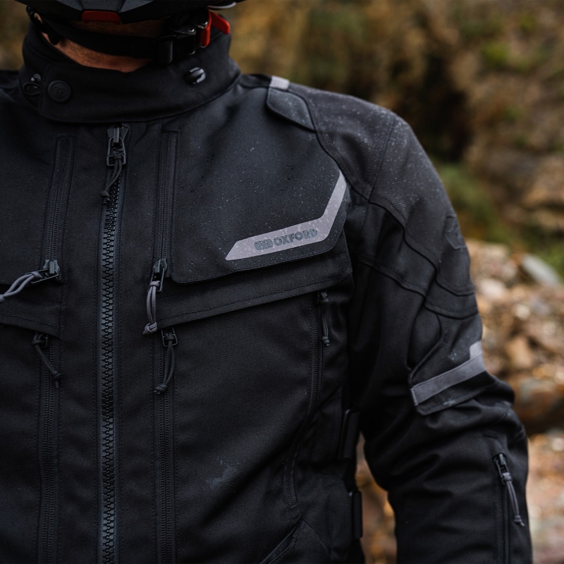 Motociklistička jakna Oxford Advanced Rockland Dry2Dry crna