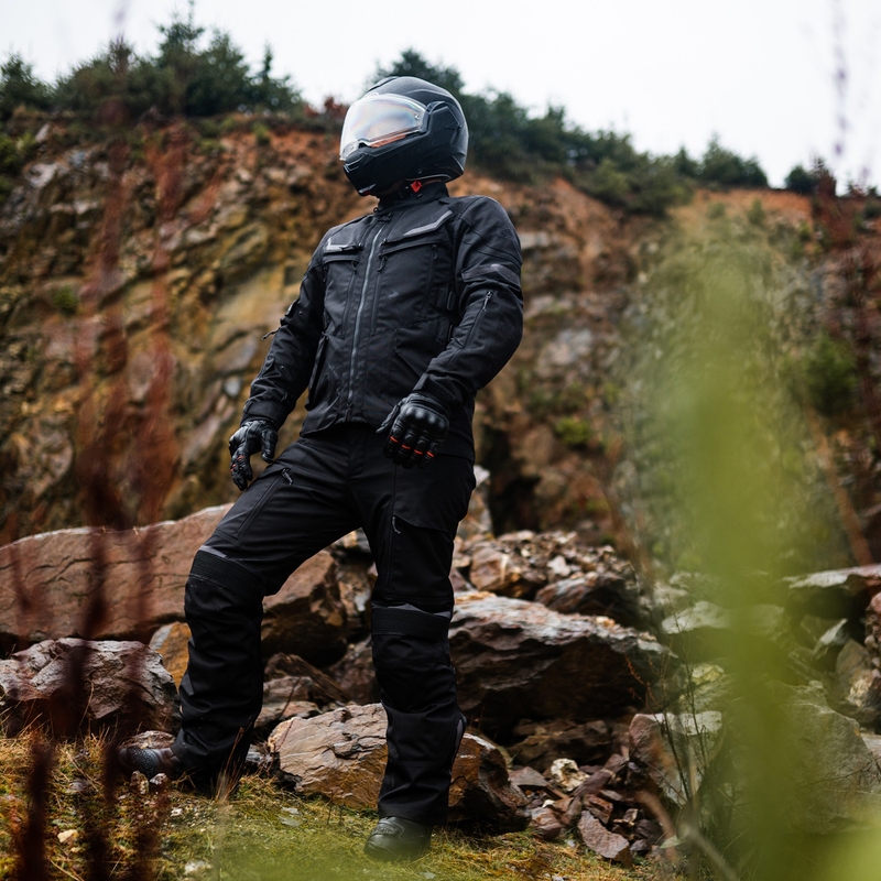 Motociklistička jakna Oxford Advanced Rockland Dry2Dry crna