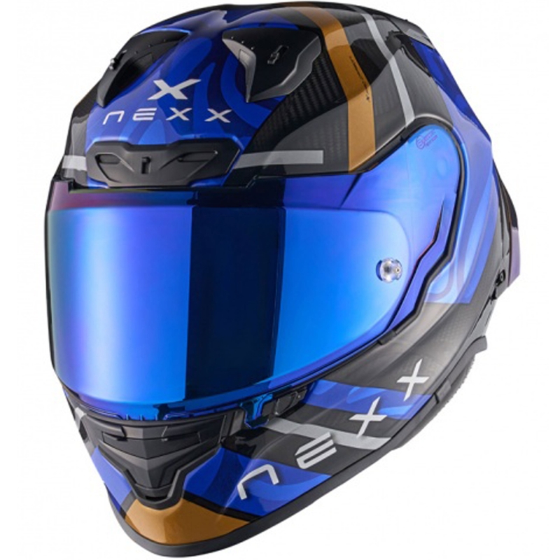 Nexx X.R3R Swirl tamnoplava motociklistička kaciga koja pokriva cijelo lice