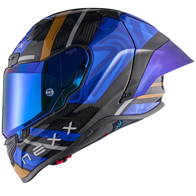 Nexx X.R3R Swirl tamnoplava motociklistička kaciga koja pokriva cijelo lice