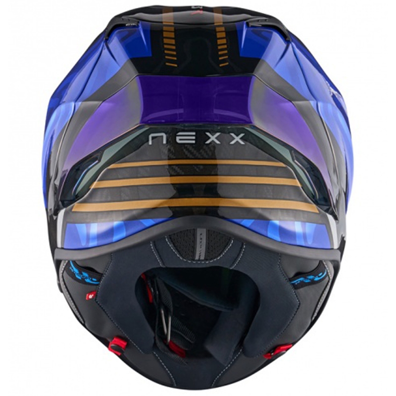 Nexx X.R3R Swirl tamnoplava motociklistička kaciga koja pokriva cijelo lice