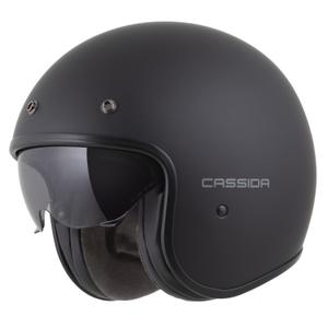Cassida Oxygen 2.0 jednobojna motociklistička kaciga s otvorenim licem mat crno-tamno siva