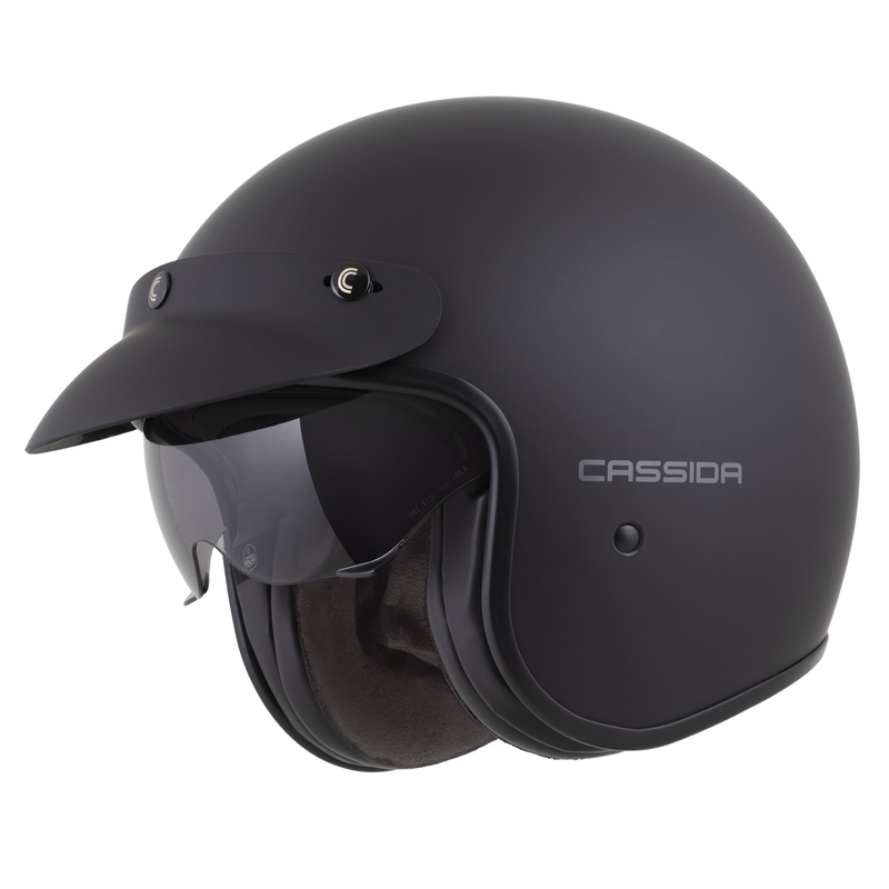 Cassida Oxygen 2.0 jednobojna motociklistička kaciga s otvorenim licem mat crno-tamno siva
