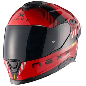 NEXX Y.100R Fade motociklistička kaciga koja pokriva cijelo lice crveno-crna