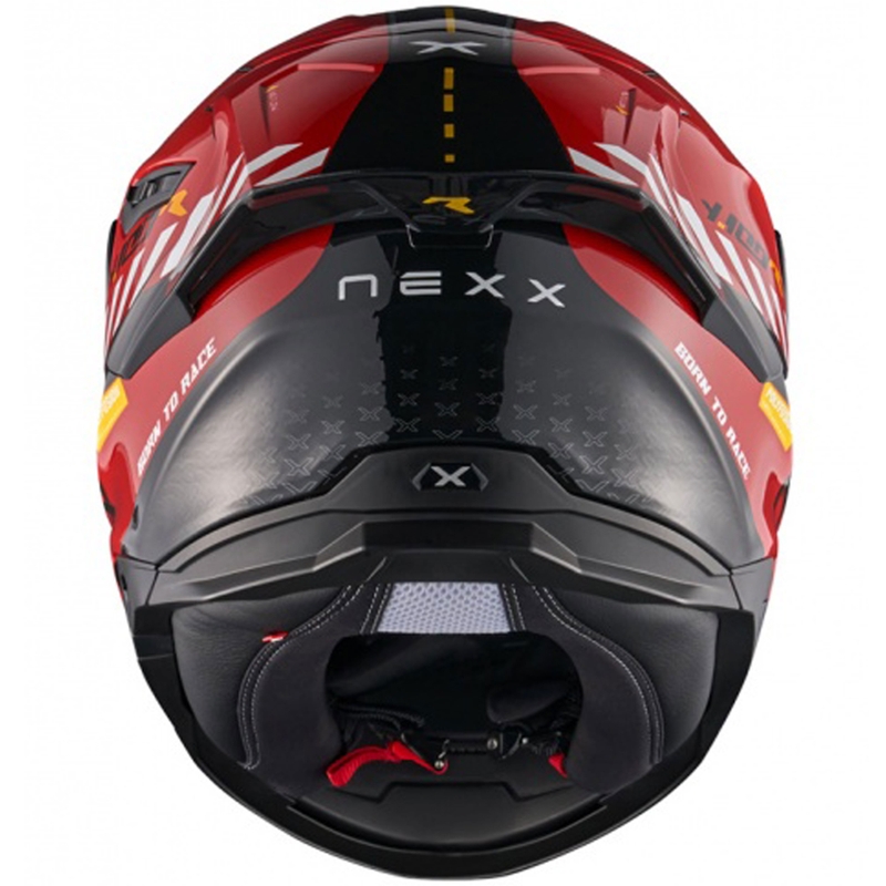 NEXX Y.100R Fade motociklistička kaciga koja pokriva cijelo lice crveno-crna