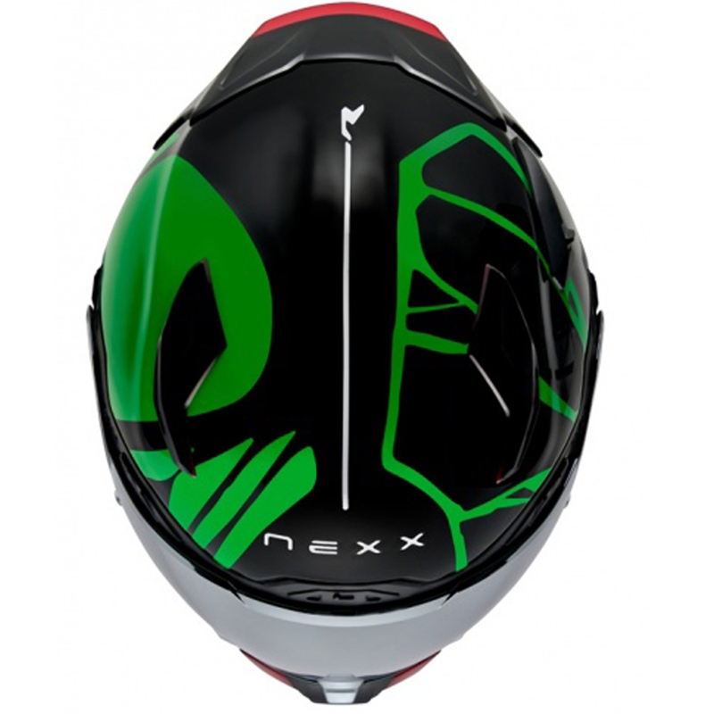 Nexx X.WST3 B-Side motociklistička kaciga koja pokriva cijelo lice crno-zelena
