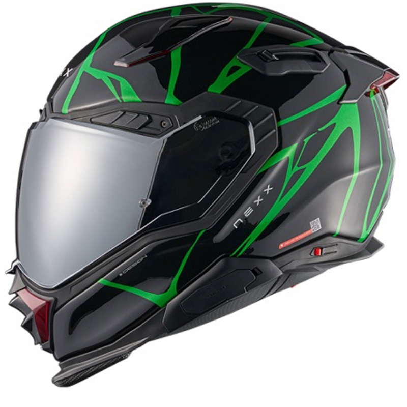 Nexx X.WST3 B-Side motociklistička kaciga koja pokriva cijelo lice crno-zelena