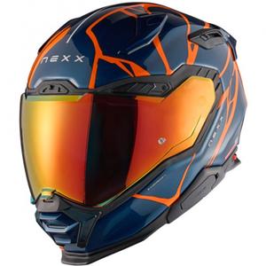 Nexx X.WST3 B-Side motociklistička kaciga koja pokriva cijelo lice plavo-narančasta