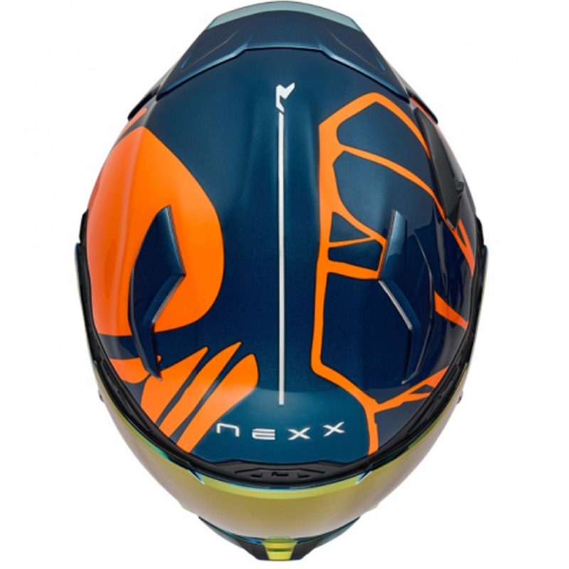 Nexx X.WST3 B-Side motociklistička kaciga koja pokriva cijelo lice plavo-narančasta