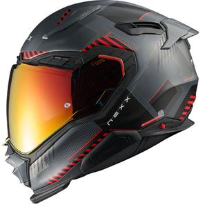 Integrální helma na motorku Nexx X.WST3 Fluence šedo-červená