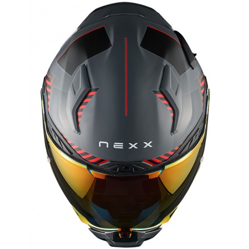 Integrální helma na motorku Nexx X.WST3 Fluence šedo-červená výprodej