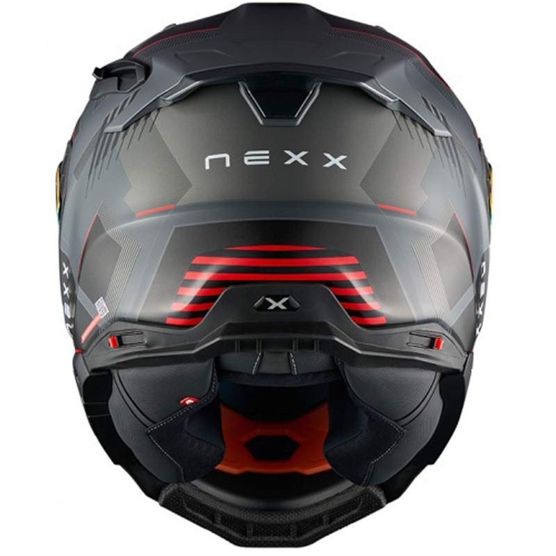 Integrální helma na motorku Nexx X.WST3 Fluence šedo-červená výprodej