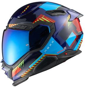Integralna motociklistička kaciga Nexx X.WST3 Fluence plavo-crvena