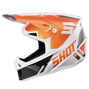 Motocross kaciga Shot Lite Ultra biserno narančasta