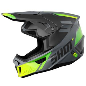 Motocross kaciga Shot Lite Ultra mat fluo žuta