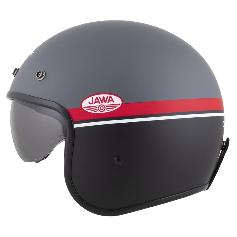 Otvorena motociklistička kaciga Cassida Oxygen 2.0 Jawa OHC mat sivo-crveno-crno-bijela