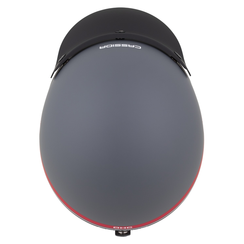 Otvorena motociklistička kaciga Cassida Oxygen 2.0 Jawa OHC mat sivo-crveno-crno-bijela