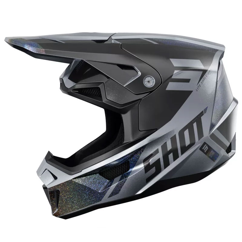 Motocross kaciga Shot Lite Ultra mat holografska