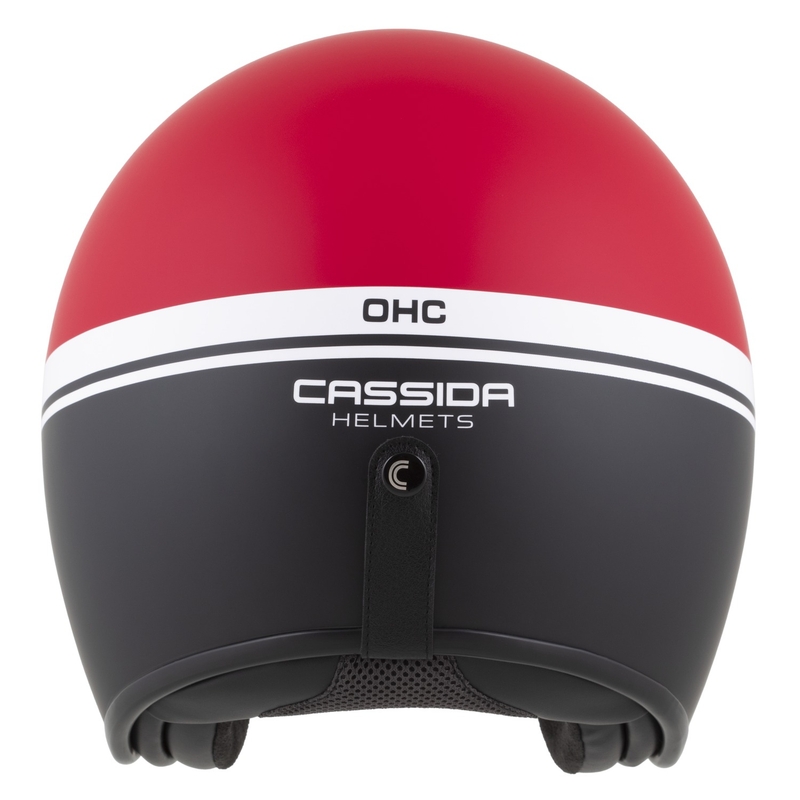 Otvorena motociklistička kaciga Cassida Oxygen 2.0 Jawa OHC mat crveno-crno-bijela