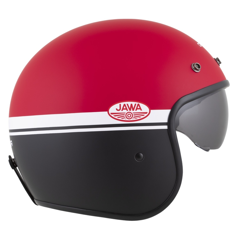 Otvorena motociklistička kaciga Cassida Oxygen 2.0 Jawa OHC mat crveno-crno-bijela