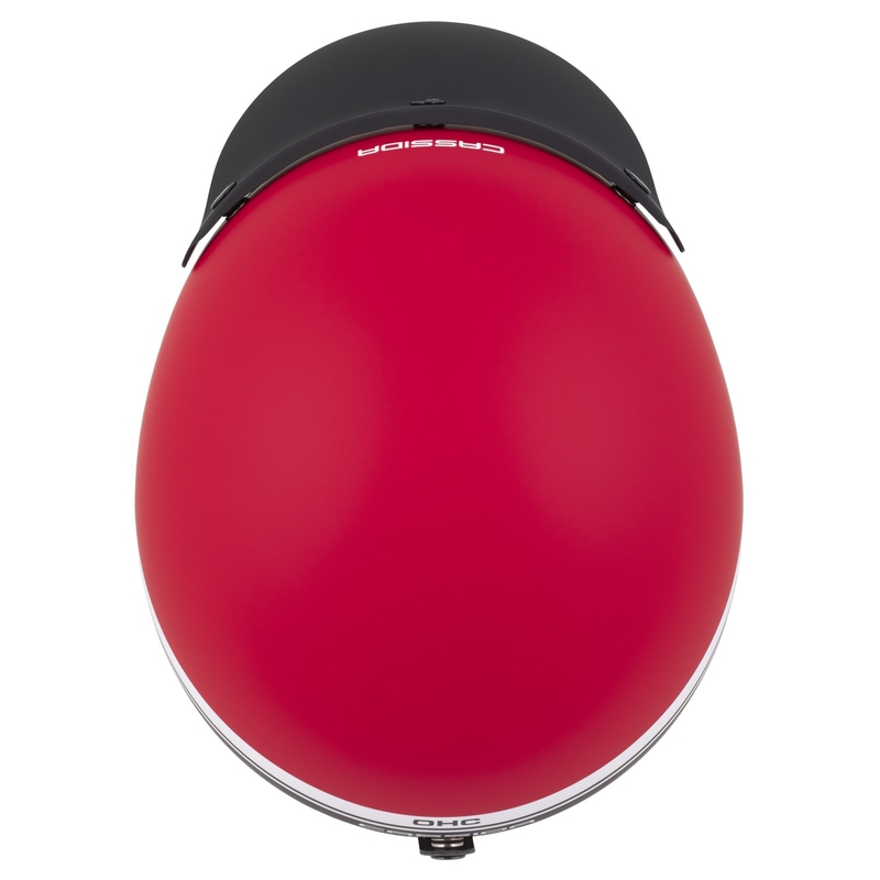 Otvorena motociklistička kaciga Cassida Oxygen 2.0 Jawa OHC mat crveno-crno-bijela