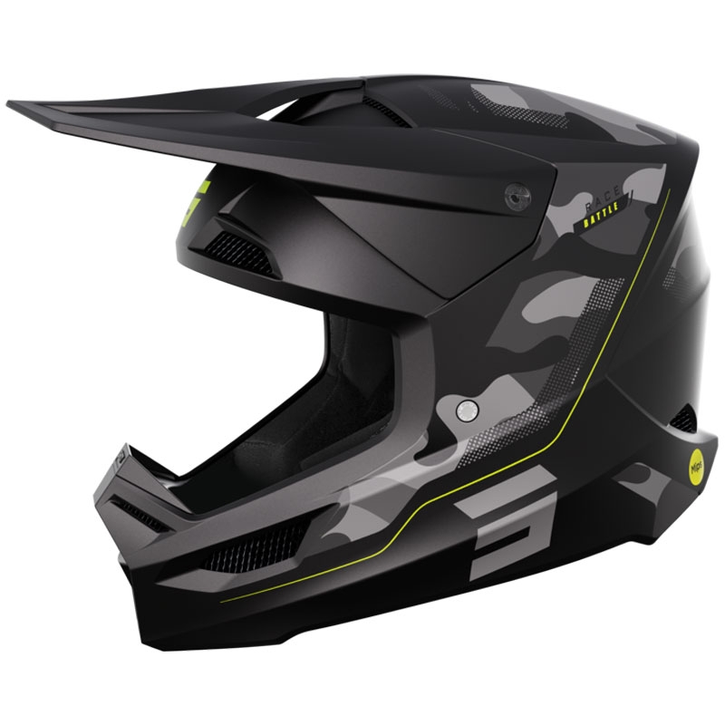 Motocross kaciga Shot Race Battle Fluo žuta mat akcija rasprodaja