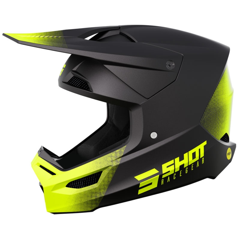 Shot Race Raw Motocross kaciga crna fluo žuta mat rasprodaja