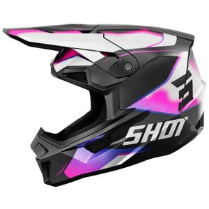 Motocross kaciga Shot Lite Astral plavo-ružičasta