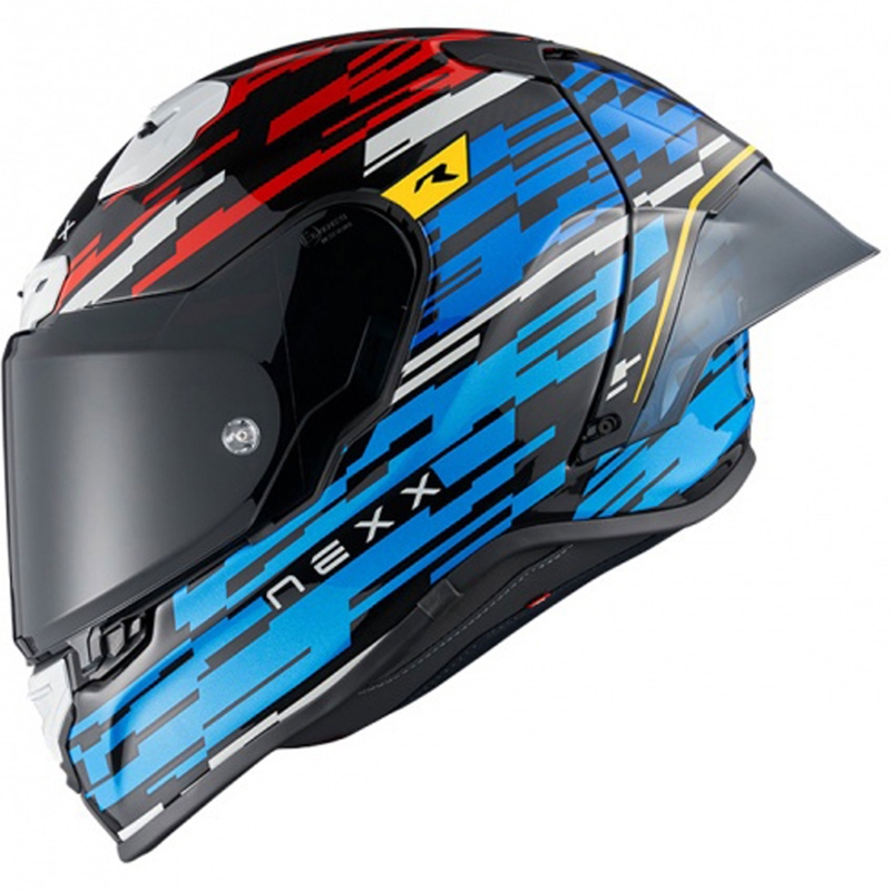 Integralna motociklistička kaciga Nexx X.R3R Glitch Racer plavo-crvena rasprodaja
