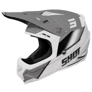 Motocross kaciga Shot Core Honor sivo-biserna