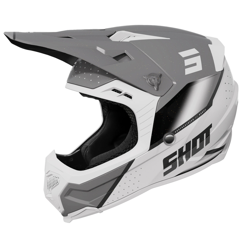 Motocross kaciga Shot Core Honor sivo-biserna