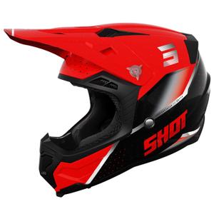 Motocross kaciga Shot Core Honor crveno-crna-biserna