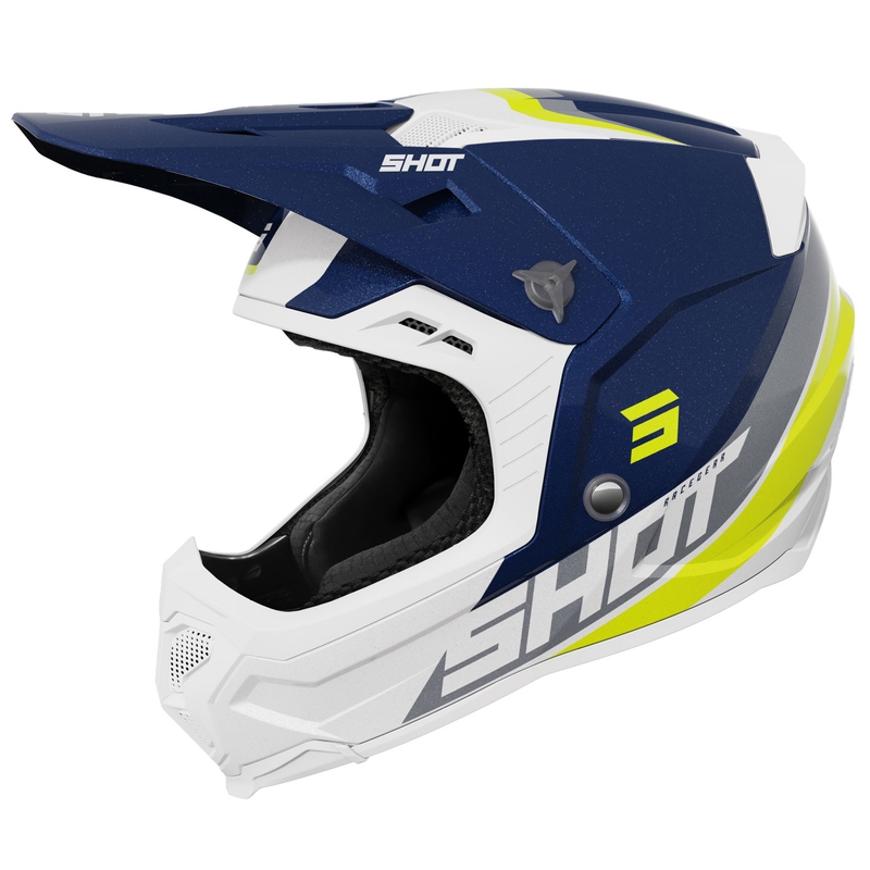 Motocross kaciga Shot Core Custom plavo-biserna