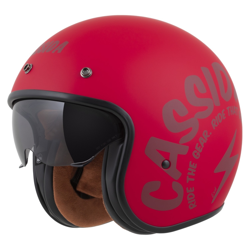 Cassida Oxygen 2.0 Gear otvorena motociklistička kaciga mat crveno-tamno crvena