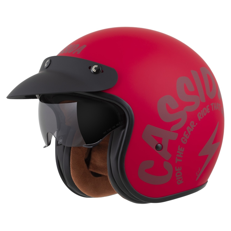 Cassida Oxygen 2.0 Gear otvorena motociklistička kaciga mat crveno-tamno crvena